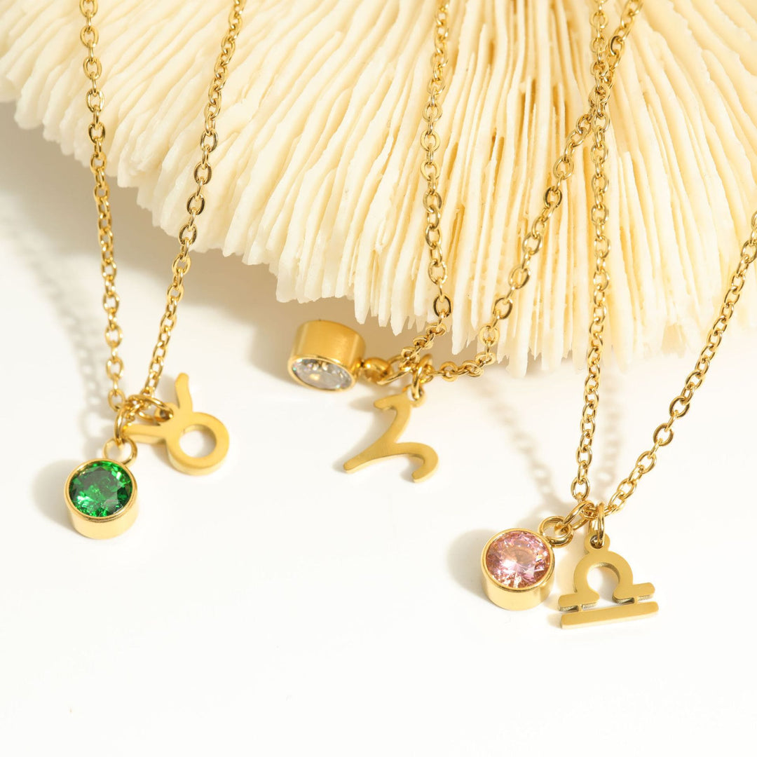 Olivenorma Zodiac Rune Birthstone Stainless Steel Gift Card Necklace - image 40