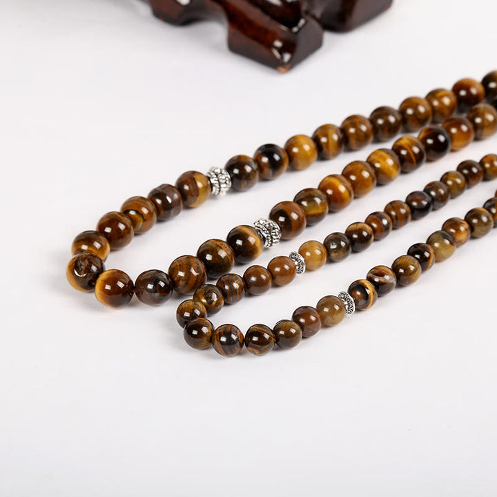 Olivenorma Tiger Eye 33pcs 99pcs Muslim Prayer Rosary Bracelet