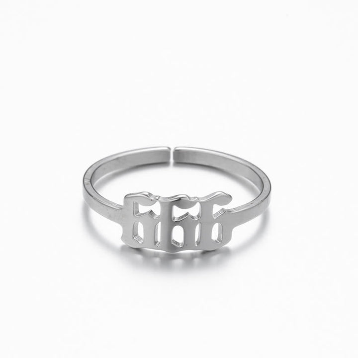 Angel Number Minimalist Lucky Ring