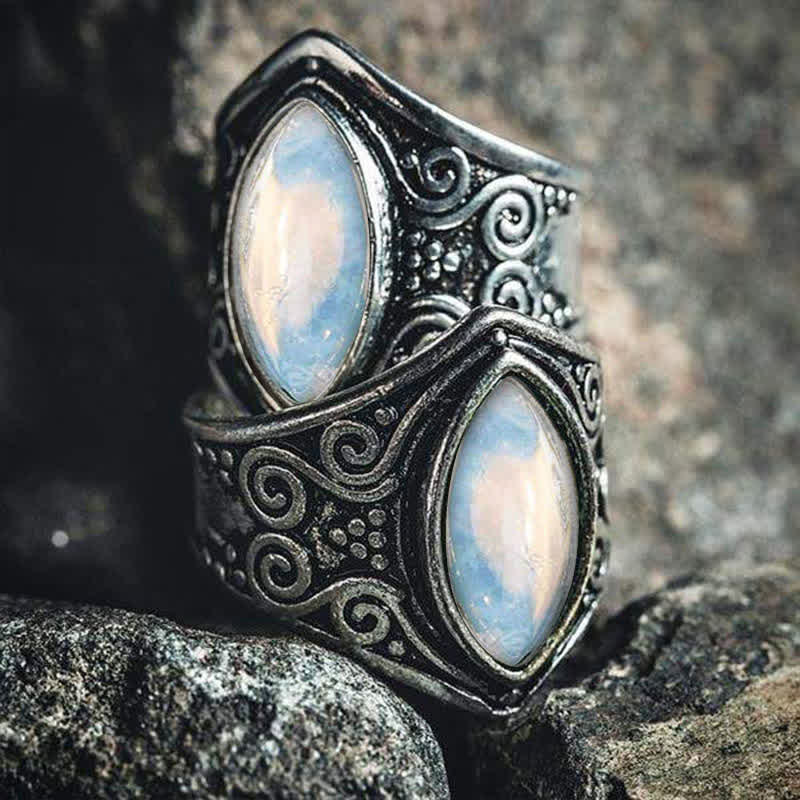 Olivenorma Moonstone Healing Protection Ring