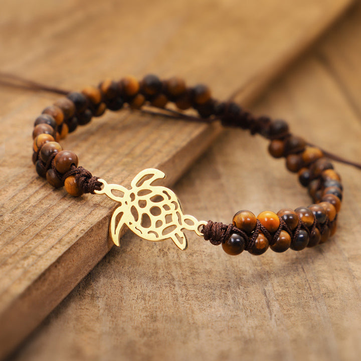 Natural Stone Turtle Bracelet