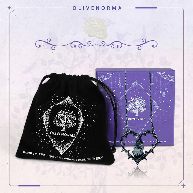 FREE Today: "Witch's Heart"-Clear Crystal Thorn Heart Necklace - image 4