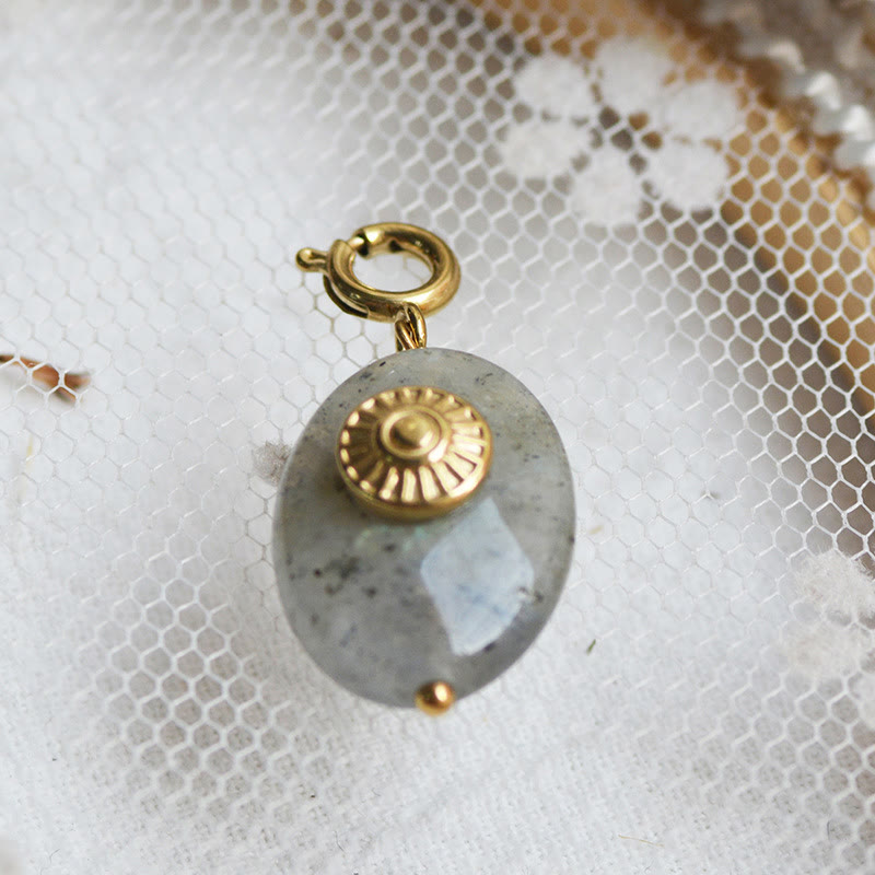 Olivenorma Geometric Round Or Water Drop Crystal Gold Pendant Necklace - Flash Stone - Necklace #4 - image 11