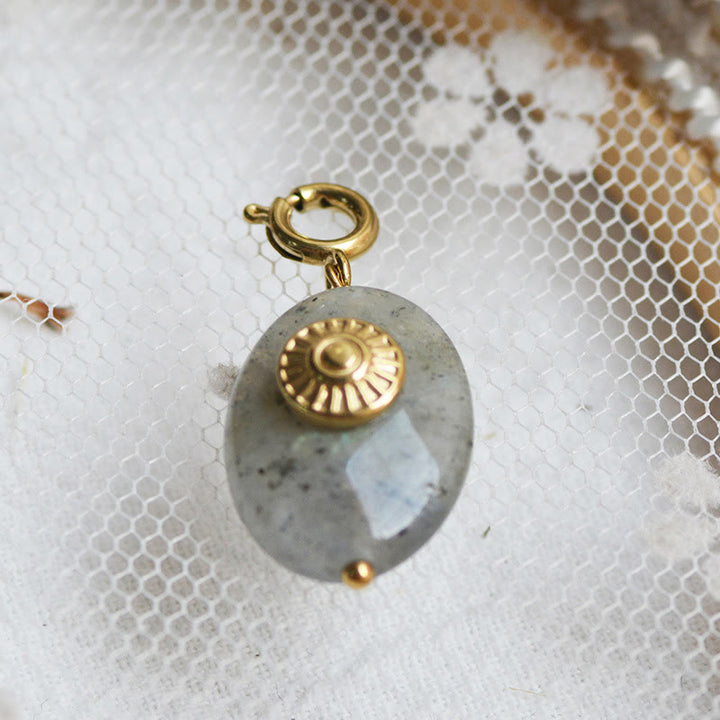 Olivenorma Geometric Round Or Water Drop Crystal Gold Pendant Necklace - Flash Stone - Necklace #4 - image 11