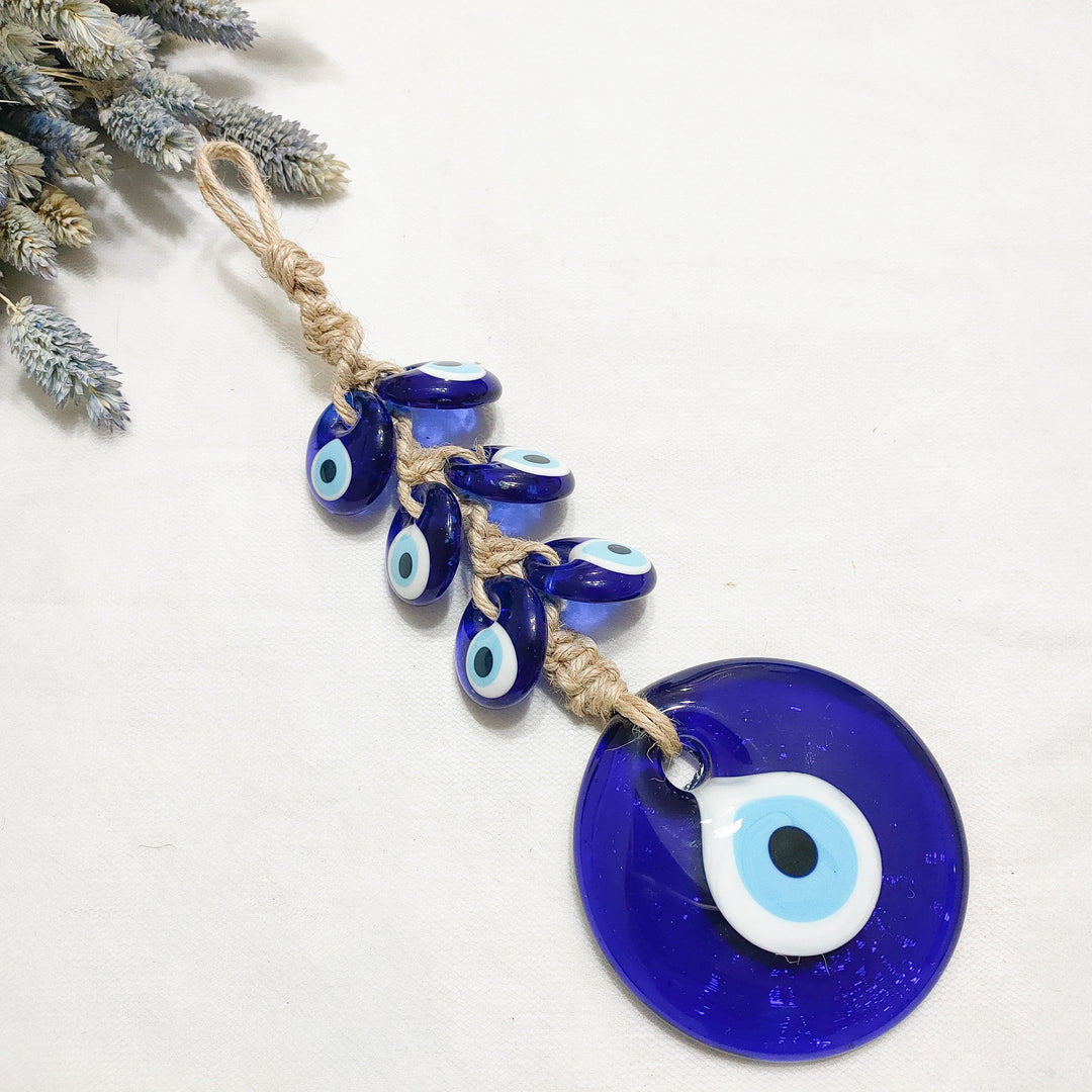 Olivenorma Evil Eye Glass Blue Wall Hanging Decoration Ornament