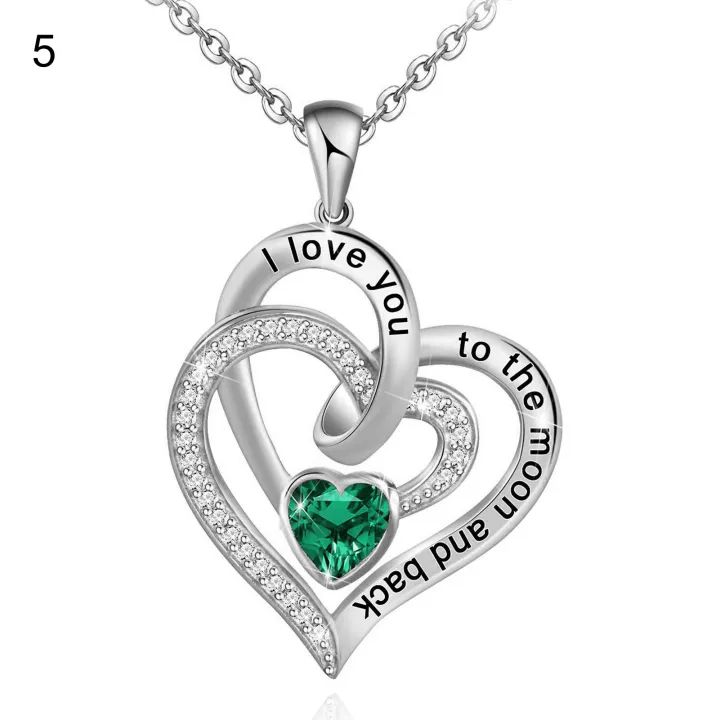 Olivenorma Hearts and Hearts Birthstone Gift Card Necklace - image 9