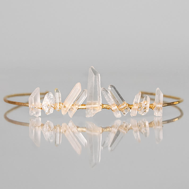 Olivenorma Clear Crystal Minimal Fairy Crystal Crown