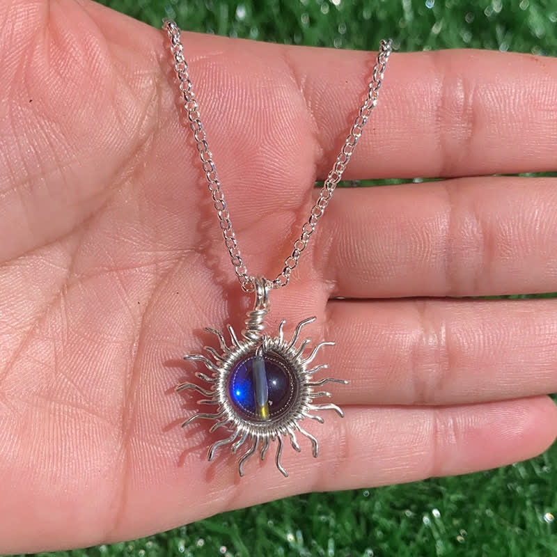 Olivenorma "Catch the sun's rays" - Wire Wrapped Sun Necklace