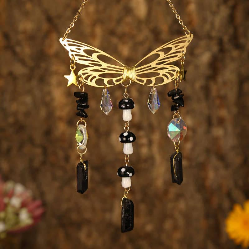 Olivenorma Crystal Butterfly Wings Sunshine Catcher Wind Chime