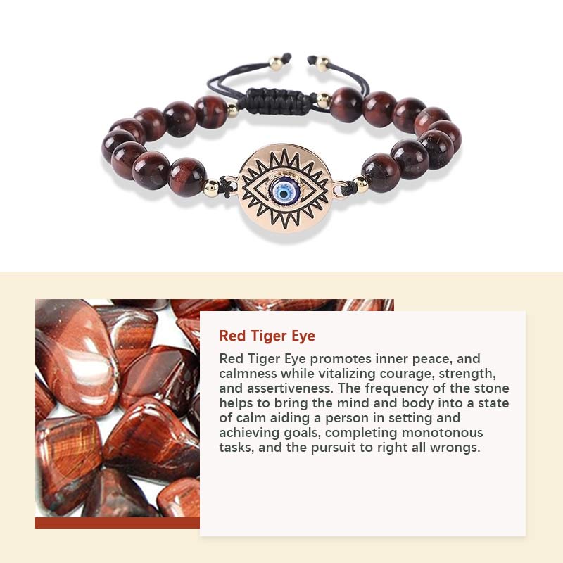 Tiger Eye Evil Eye Protection Bracelet