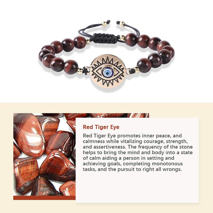 Tiger Eye Evil Eye Protection Bracelet