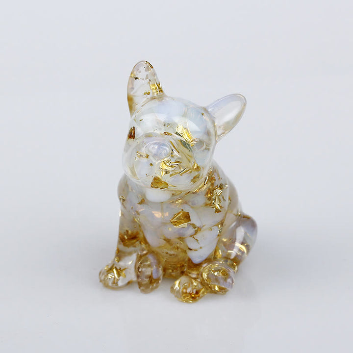 Olivenorma Crystal French Bulldog Gemstone Decoration