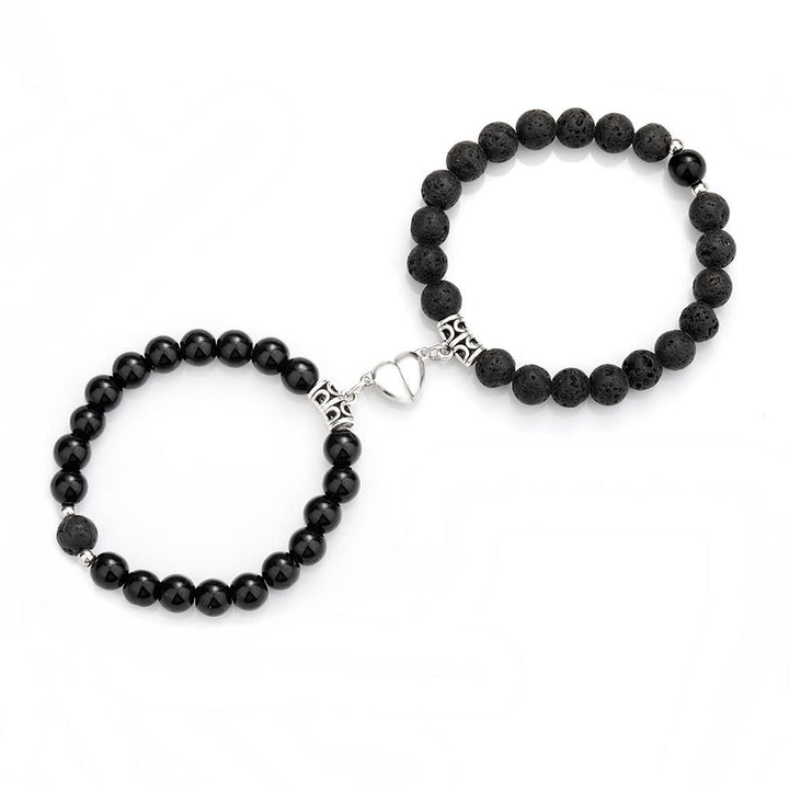 Olivenorma 2pcs Magnet Attract Couple Bracelet Set