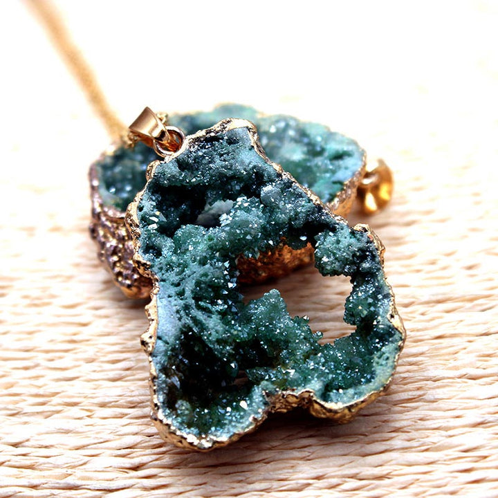 Natural Crystal Geode Pendant