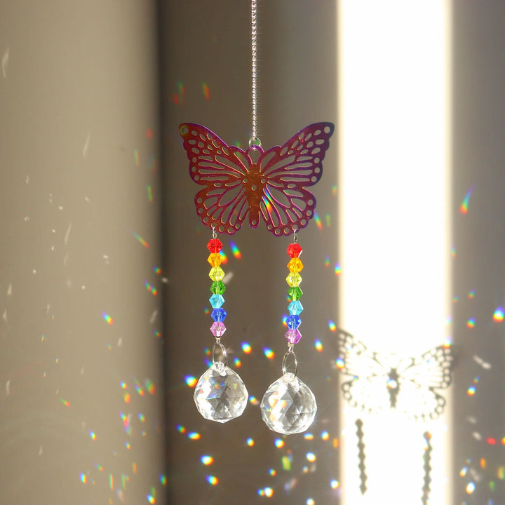 Olivenorma Clear Crystal Hanging Chakra Beads Wind Chime Suncatcher - Color Butterfly#1 - image 39