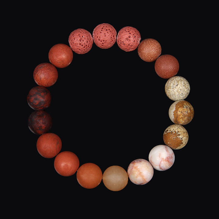 Olivenorma Frosted Natural 10mm Beads Planet Bracelet