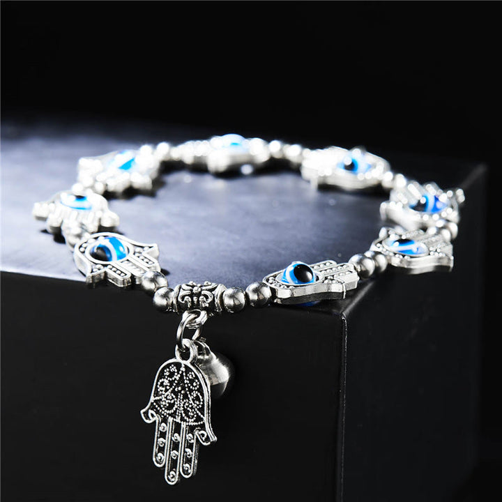 Olivenorma Evil Eye Hamsa Pendant Epoxy Zircon Bracelet