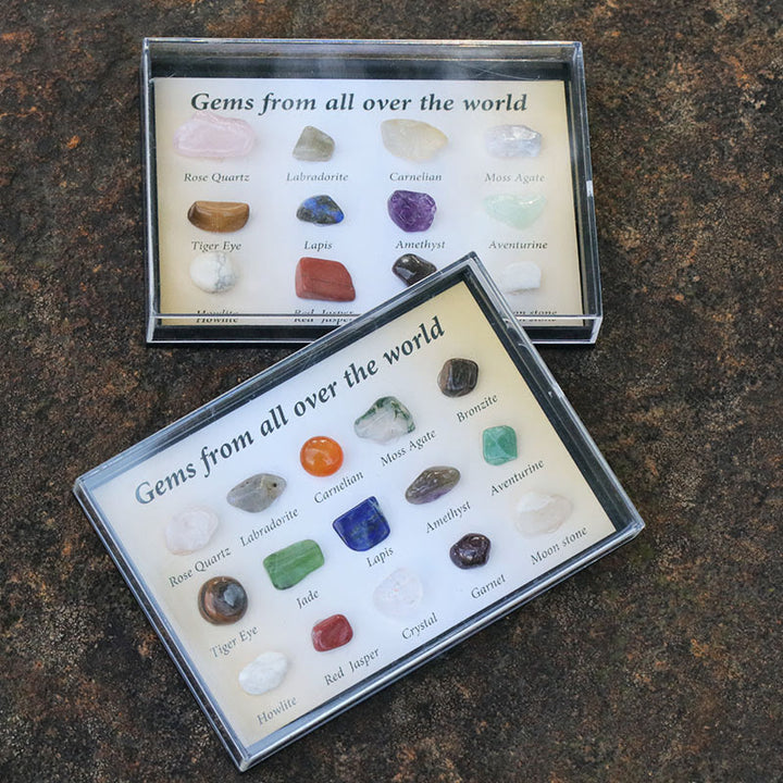 Olivenorma Natural Stone 15-Pieces Crystal Set Gemstone Decoration - image 4