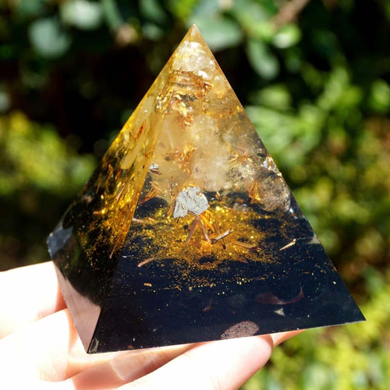 Olivenorma Citrine Obsidian Tree Of Life Orgone Pyramid – us.olivenorma
