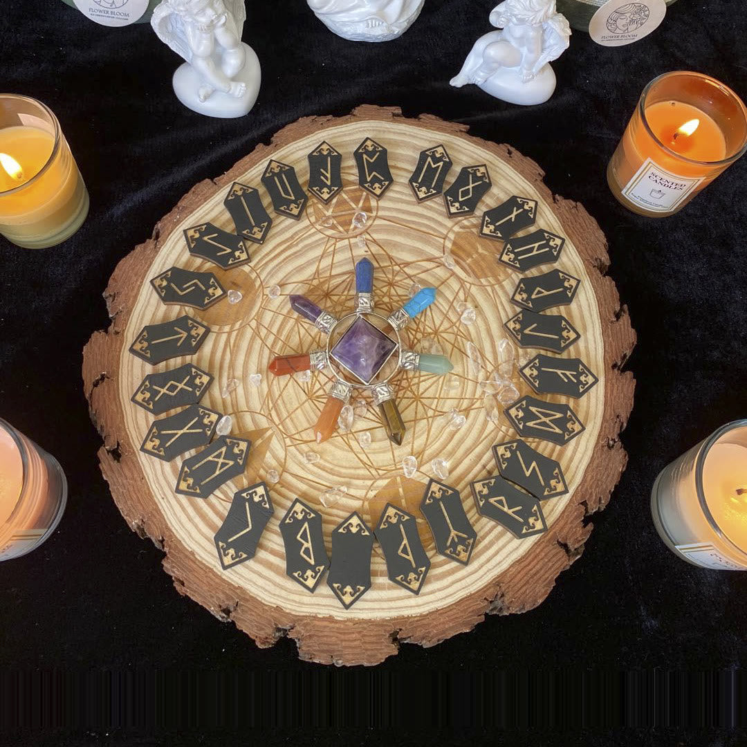 Olivenorma Woodcut Rune Set Healing Alchemy Meditation Decor – us ...