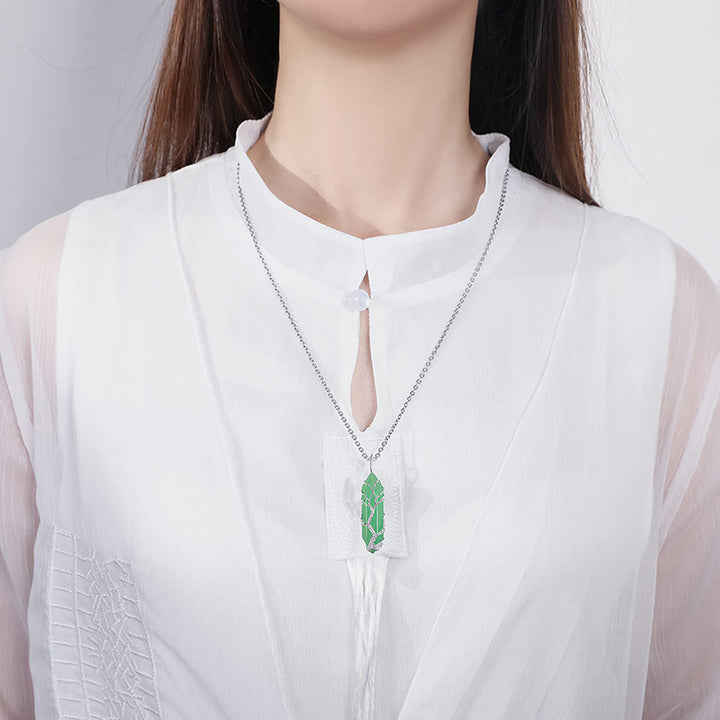 Olivenorma Crystal With Tree Of Life Gemstone Necklace - image 3