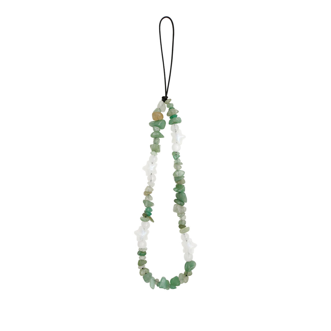 Olivenorma Handmade Crushed Stone Pearl Pentagram Beading Phone Strap