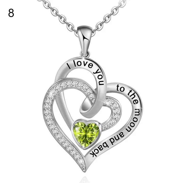 Olivenorma Hearts and Hearts Birthstone Gift Card Necklace - image 18
