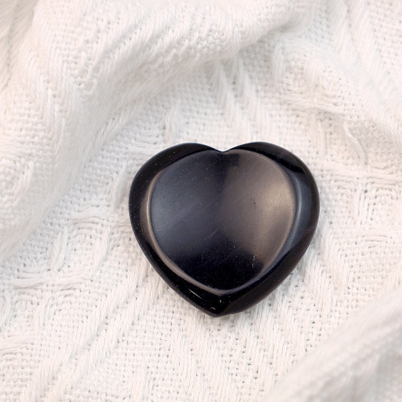 Olivenorma Black Obsidian Protection Heart Worry Stone