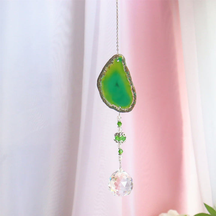 Olivenorma Handmade Hanging Pendant Sun Crystal Wind Chime