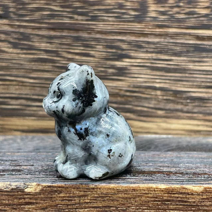 Olivenorma Natural Stone 1.2 Inch Cute Kitten Gemstone Decoration - Black Flash - image 34