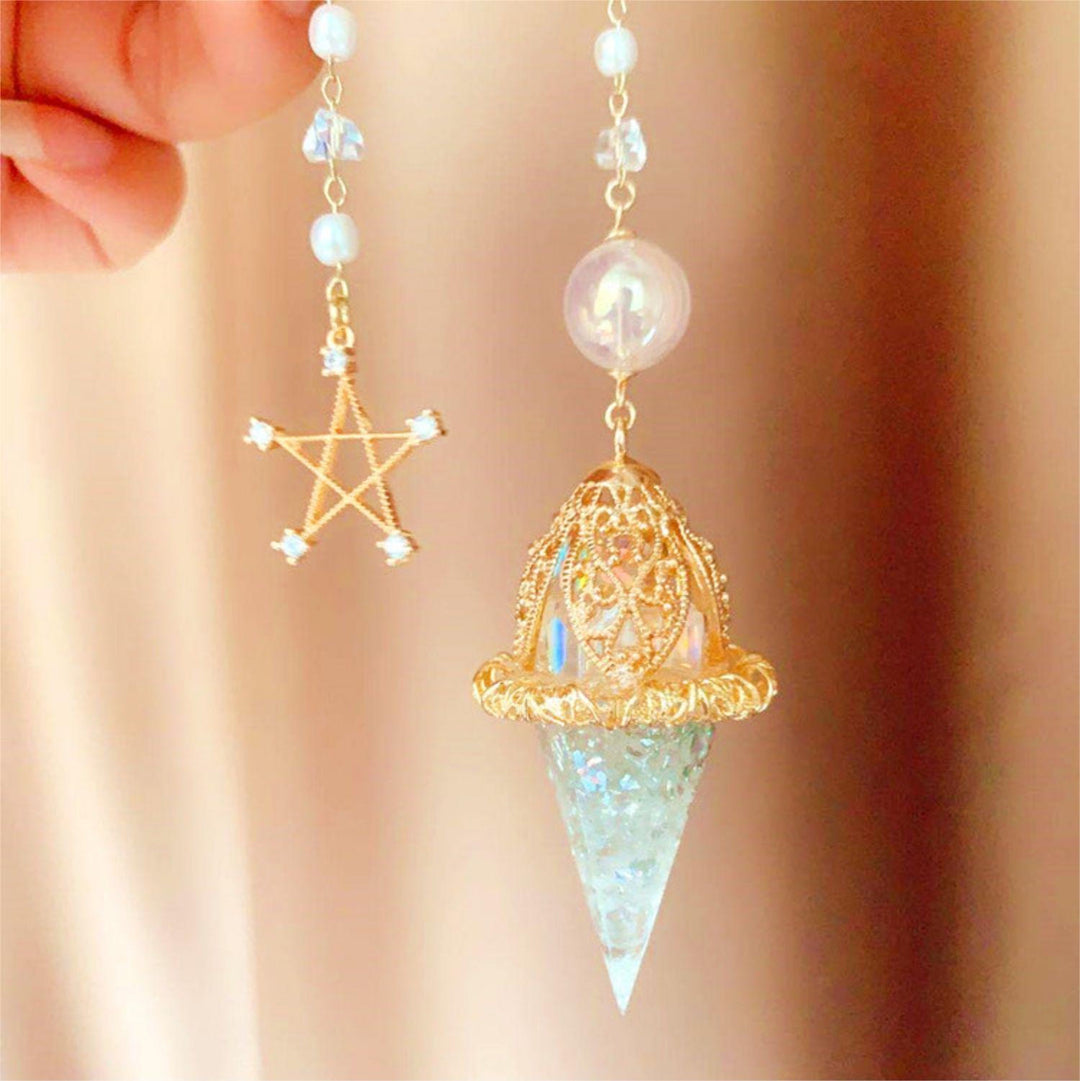 Olivenorma Clear Crystal Star Lucky Pendulum