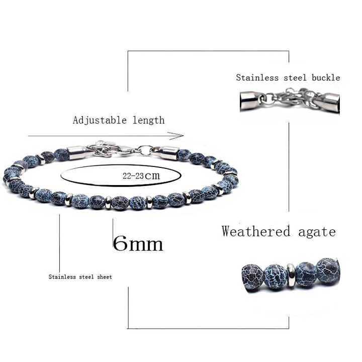 Olivenorma Weathered Agate Bead Bracelet