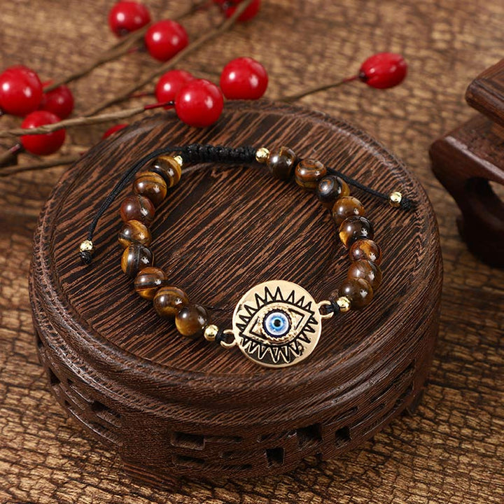 Tiger Eye Evil Eye Protection Bracelet