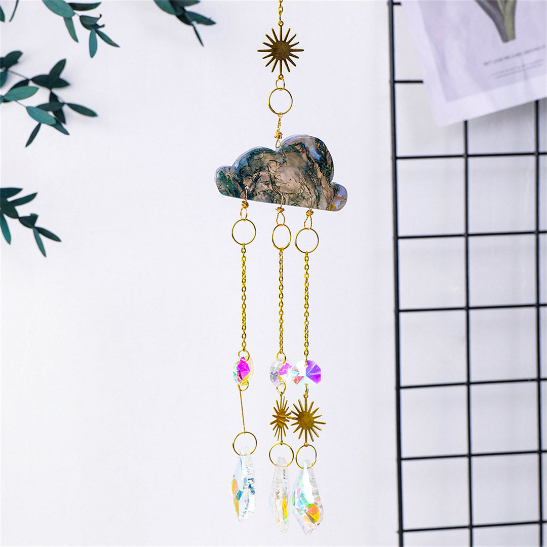 Olivenorma Natural Crystal Cloud Suncatcher Wind Chime