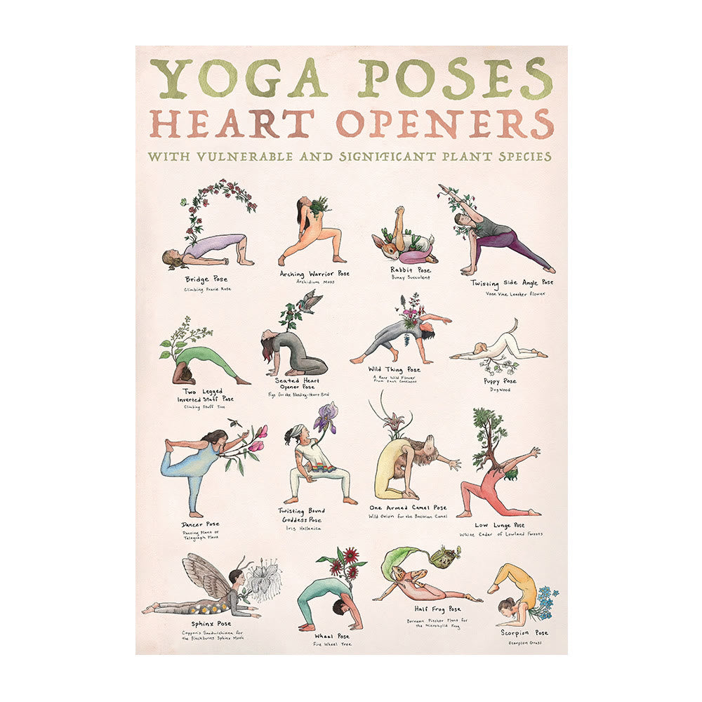 Olivenorma Yoga Partner Pose Heart Openers Poster