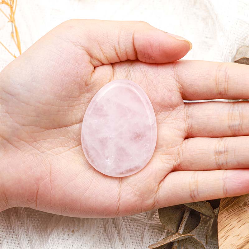 Olivenorma Rose Quartz Healing Thumb Worry Stone