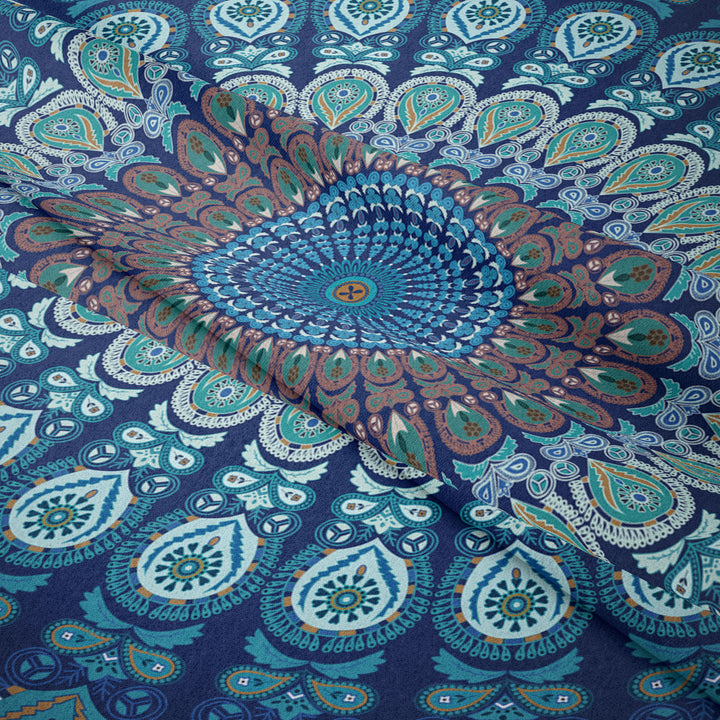 Olivenorma Mandala Peacock Pattern Tapestry