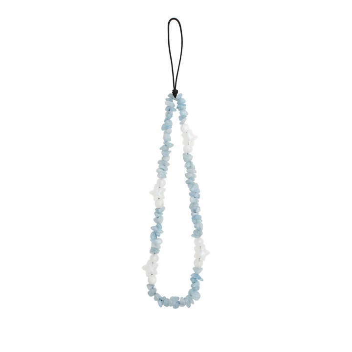 Olivenorma Handmade Crushed Stone Pearl Pentagram Beading Phone Strap