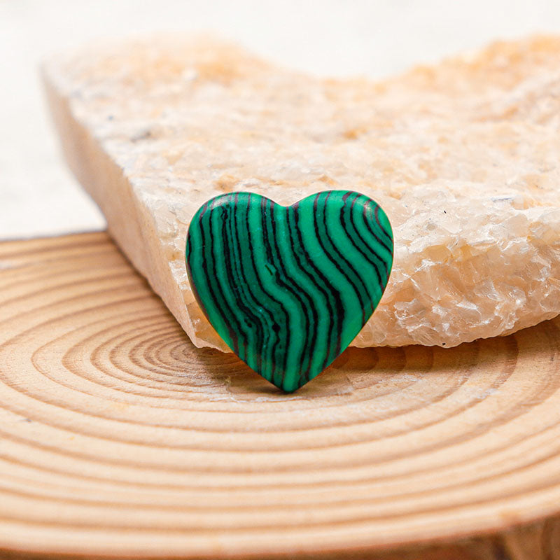 Olivenorma Malachite Protection Crystal Heart