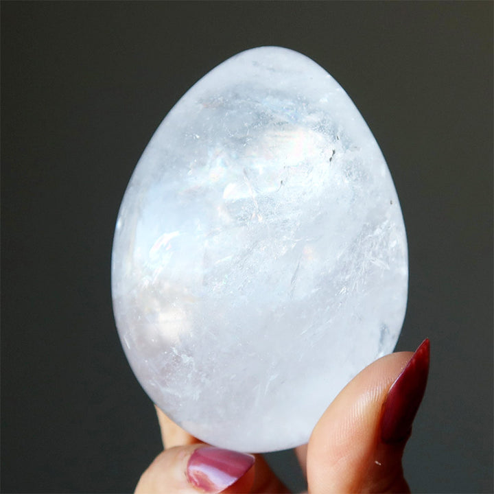 Easter Clear Quartz Miracle of Life Crystal Egg