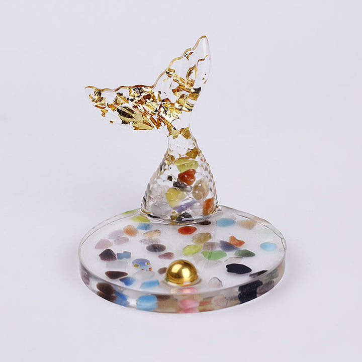 Olivenorma Crystal Gravel Glue Mermaid Tail Phone Holder Decoration