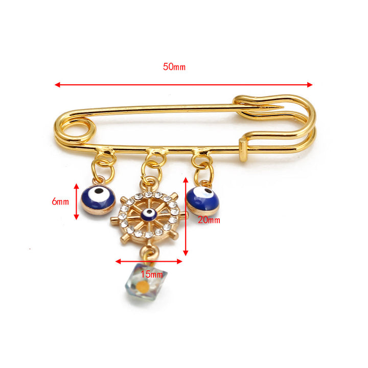 Olivenorma Evil Eye Hamsa Series Brooch