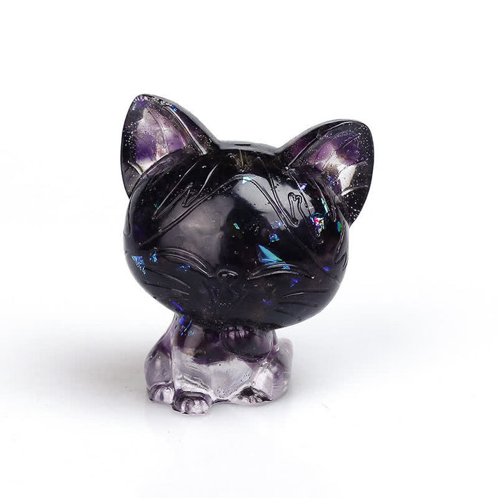 Olivenorma Natural Crystal Cat Gemstone Decoration