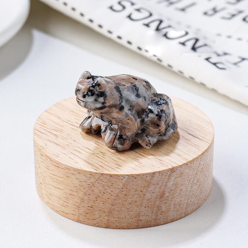 Olivenorma Serene Spirit Gemstone Frog Gemstone Decoration - Curb Stone - With Card - image 40