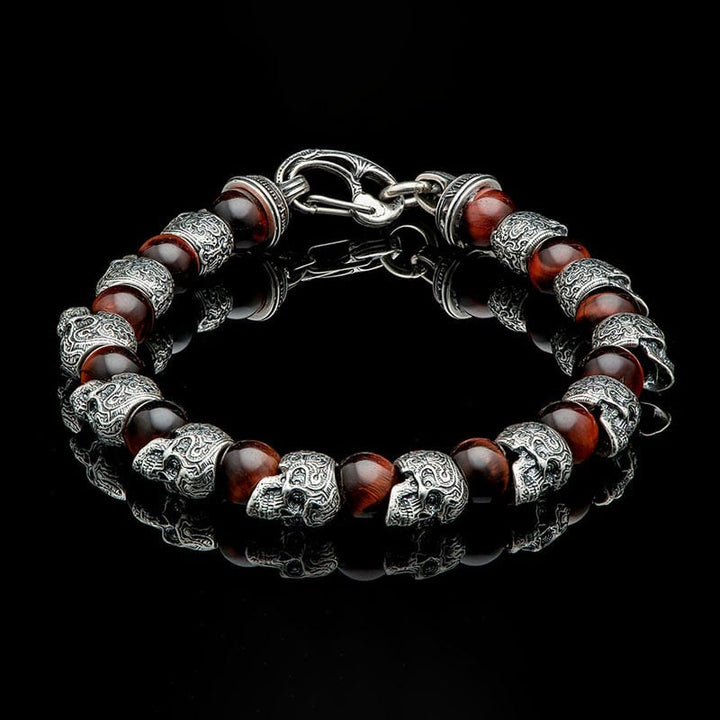 Olivenorma Natural Tiger Eye Handmade Stainless Steel Bracelet