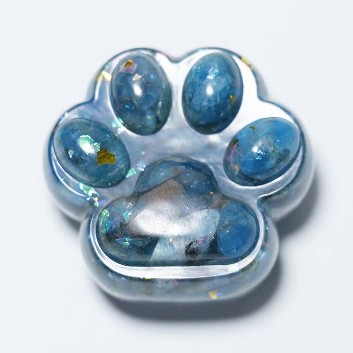 Olivenorma Natural Stone Puppy Decoration - Aquamarine-Dog Paw - image 4