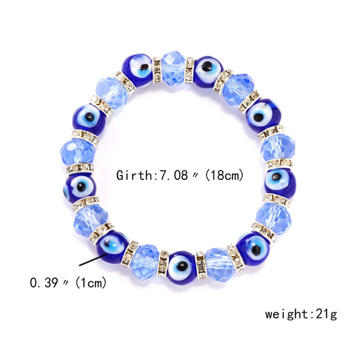 Olivenorma Evil Eye Hamsa Pendant Epoxy Zircon Bracelet