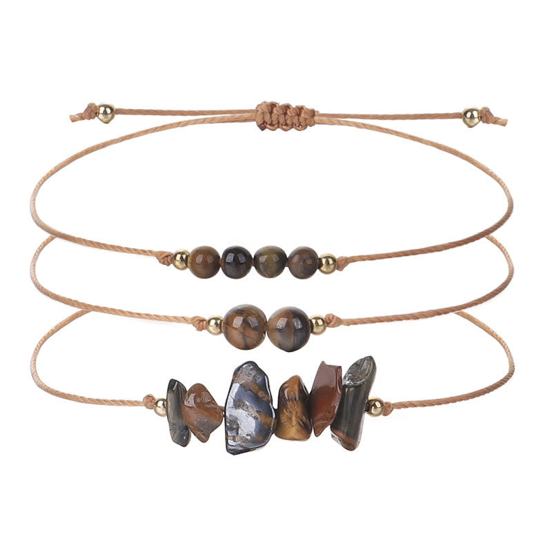 Olivenorma Gravel Beaded Braided Bracelet Set