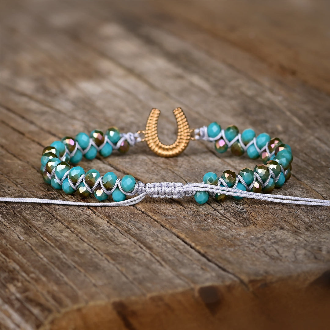 Olivenorma Lucky Horseshoe Turquoise Healing Bracelet