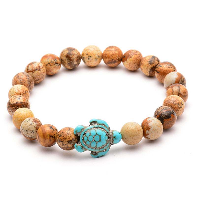 Natural Stone Turtle Bracelet